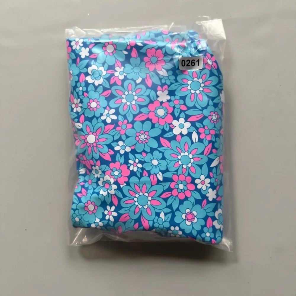 FRANKIES BIKINIS Cash One Piece Swimsuit Bikini Floral Blue Medium Cutout
